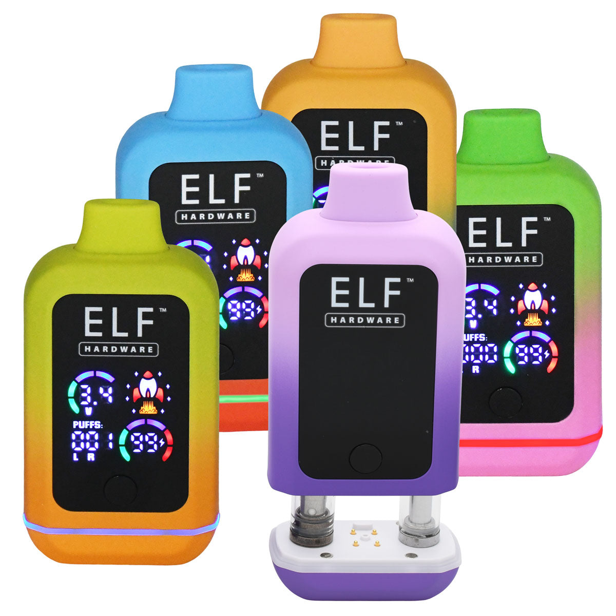 Elf Canndual Extreme - Conceal Dual 510 Cart Battery 10 PCS POP