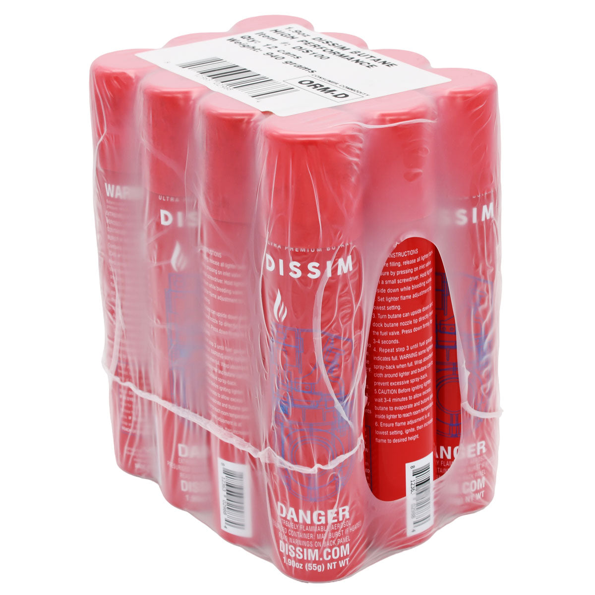 Dissim Ultra Premium Butane 1.9 OZ (12 Cans)