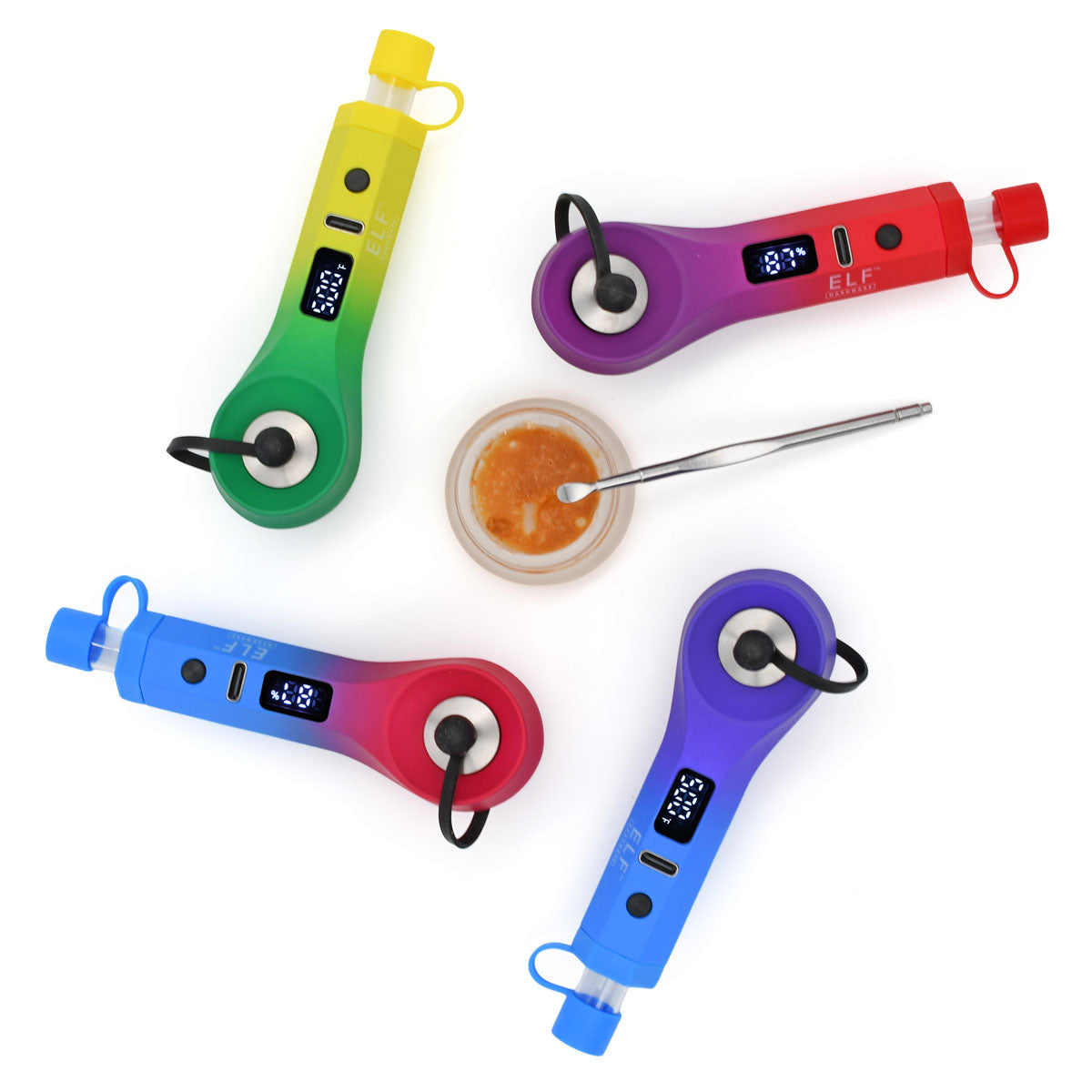 4 color options of Elf Cann-Dab Vape Pipe