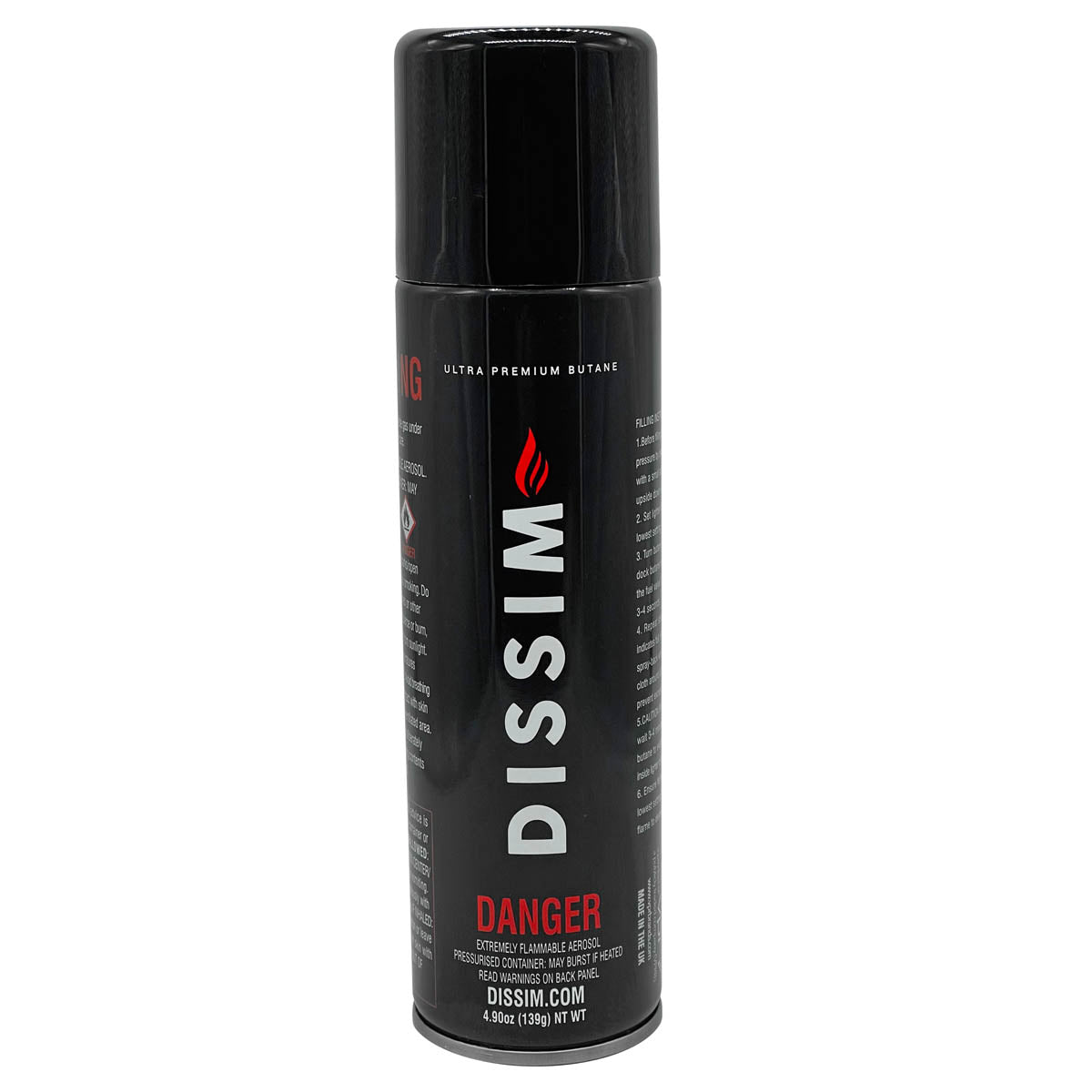 4.9OZ Dissim Ultra-Premium Butane Lighter Fuel (12 Cans)