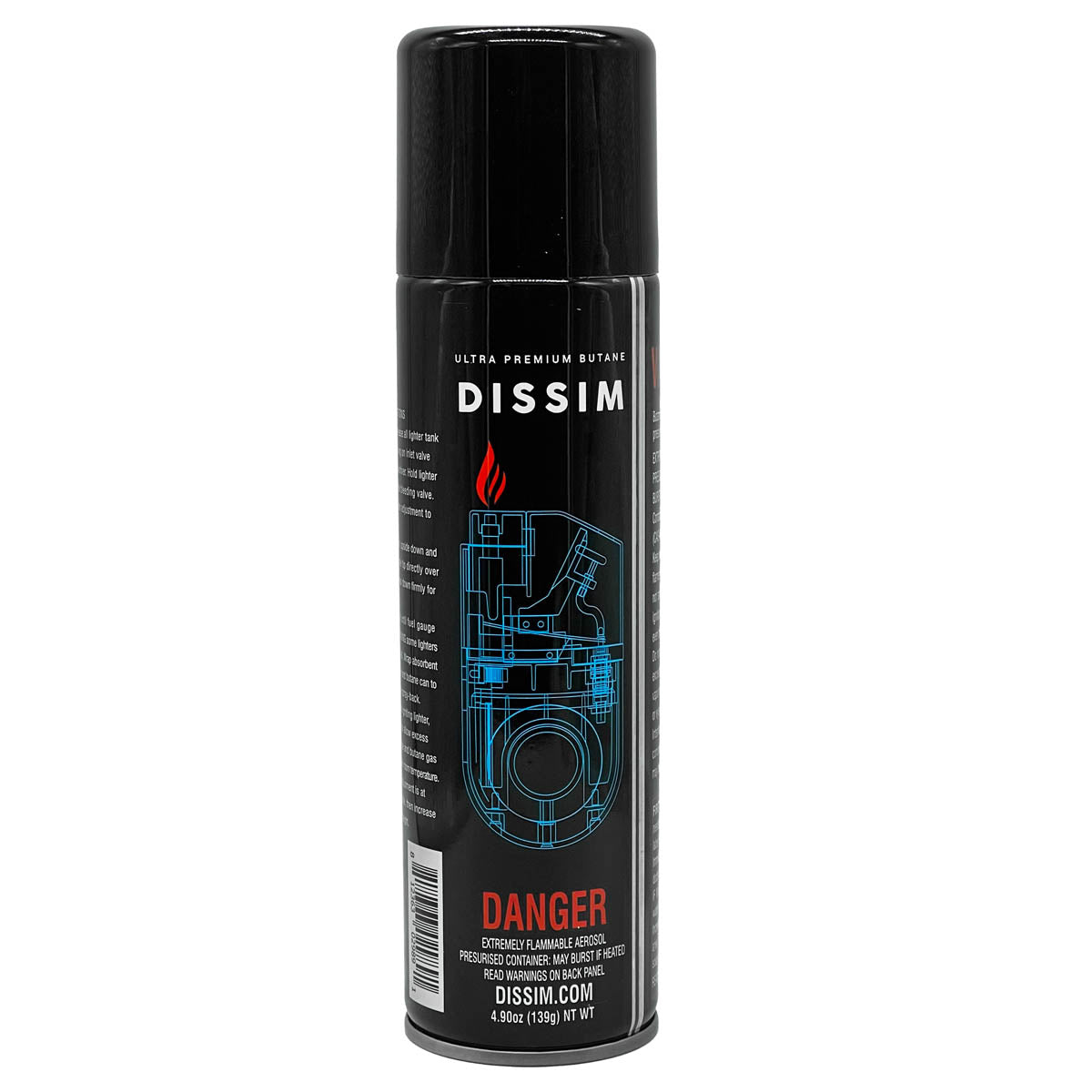 4.9OZ Dissim Ultra-Premium Butane Lighter Fuel (12 Cans)