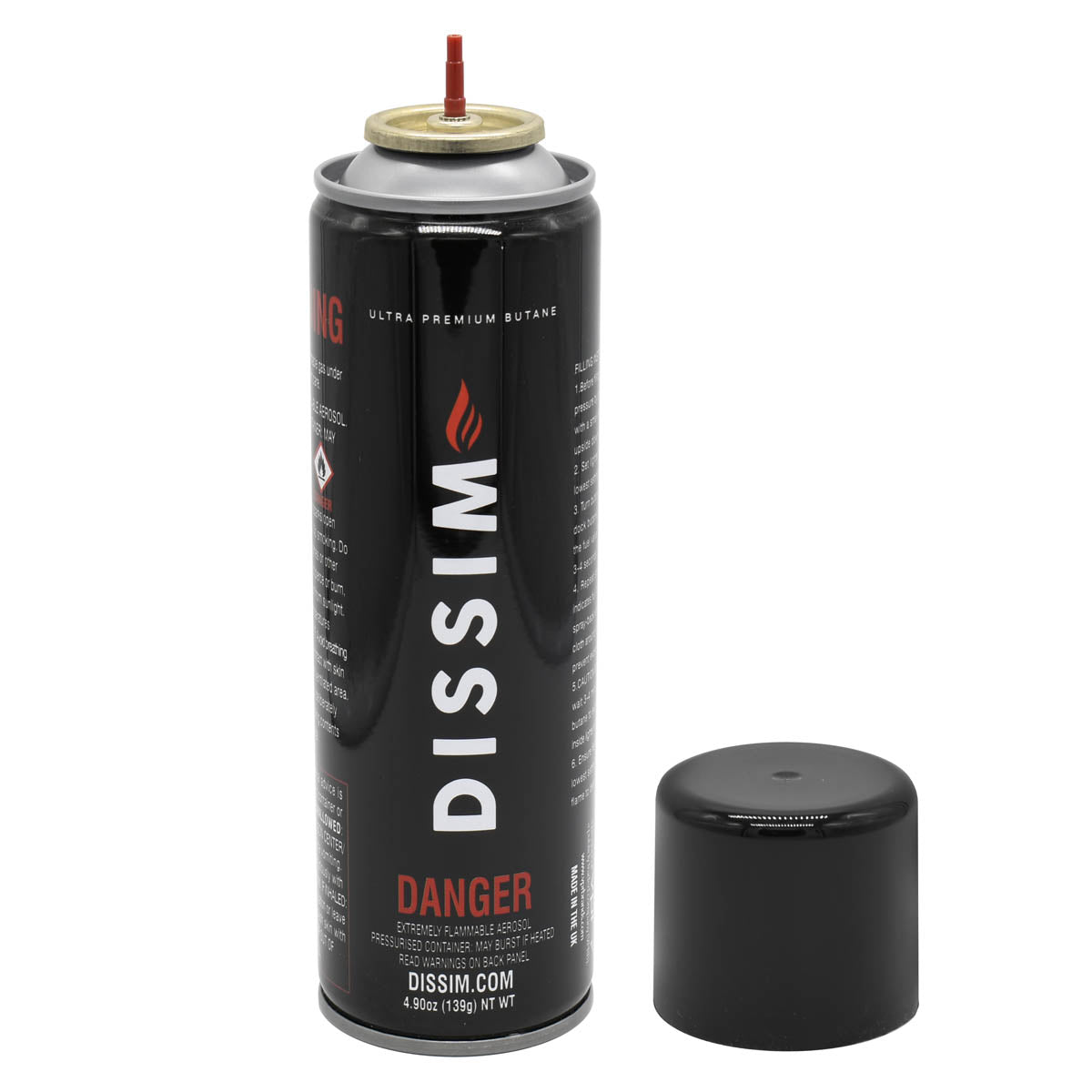4.9OZ Dissim Ultra-Premium Butane Lighter Fuel (12 Cans)