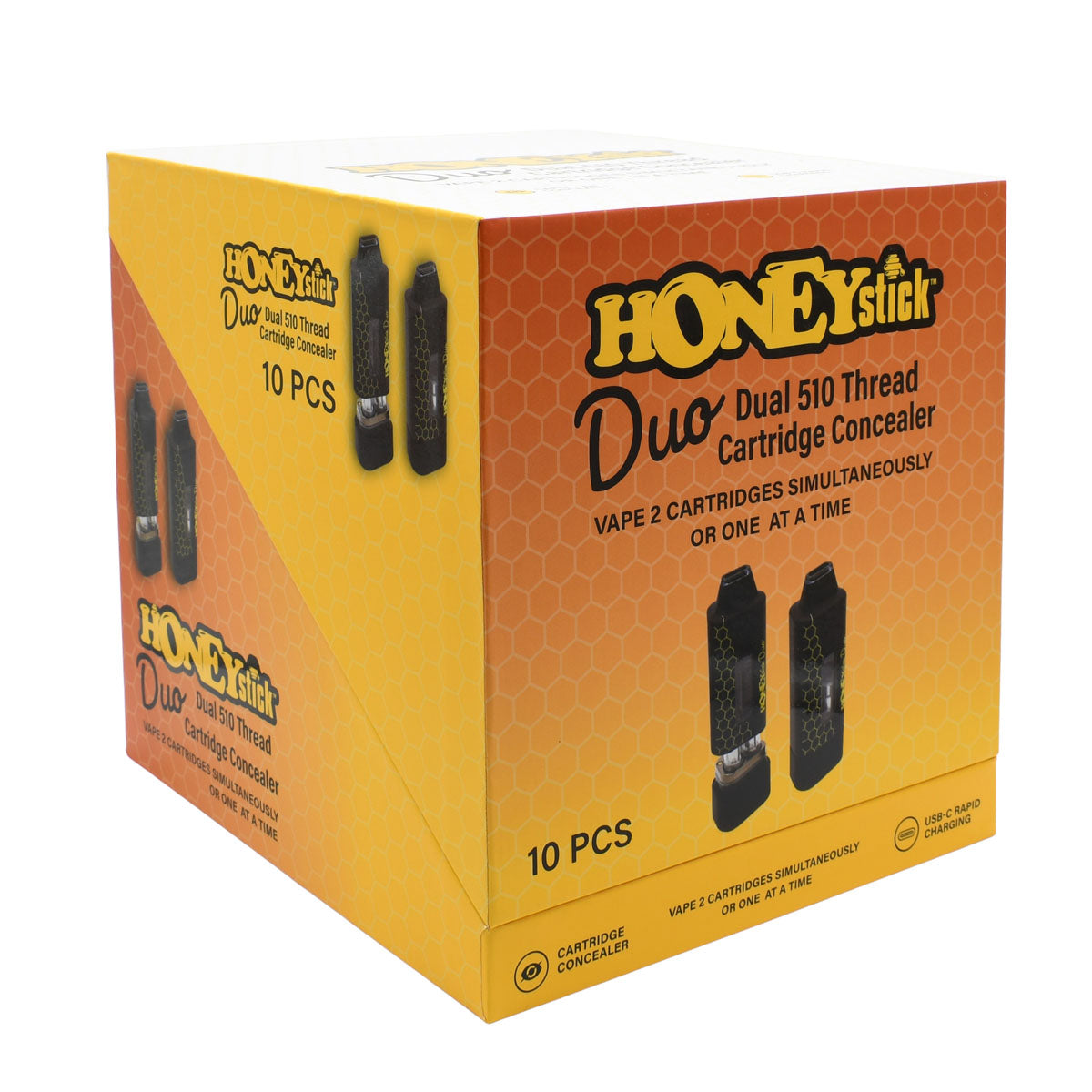 HoneyStick DUO Cartridge Vape, Dual 510 Cart Battery - 10PCS