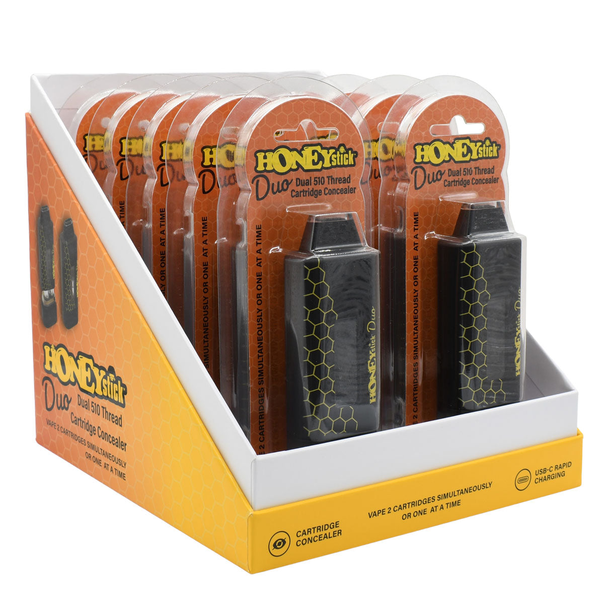 HoneyStick DUO Cartridge Vape, Dual 510 Cart Battery - 10PCS