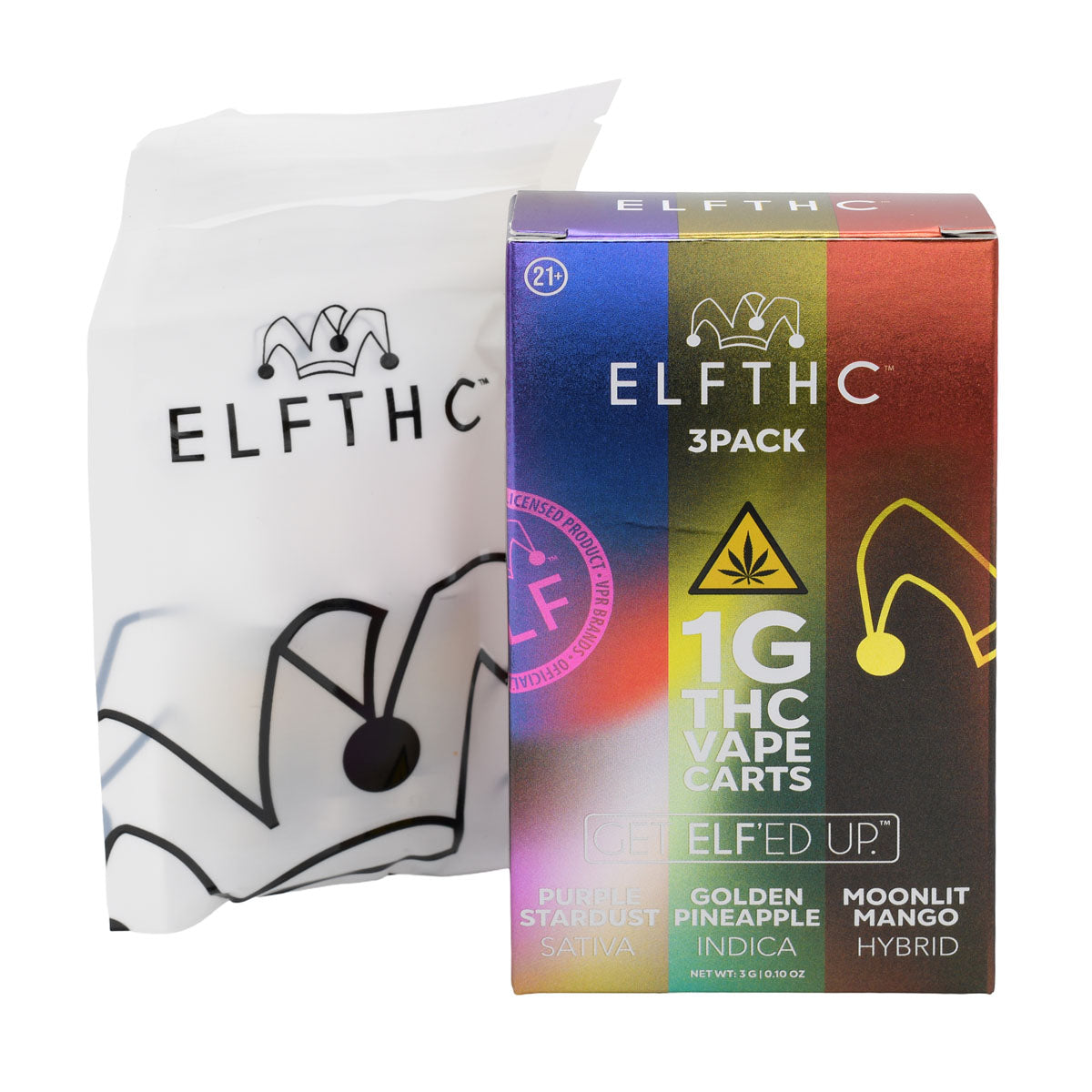 Elf THC Three 1G Oil Carts Combo 5 PACK