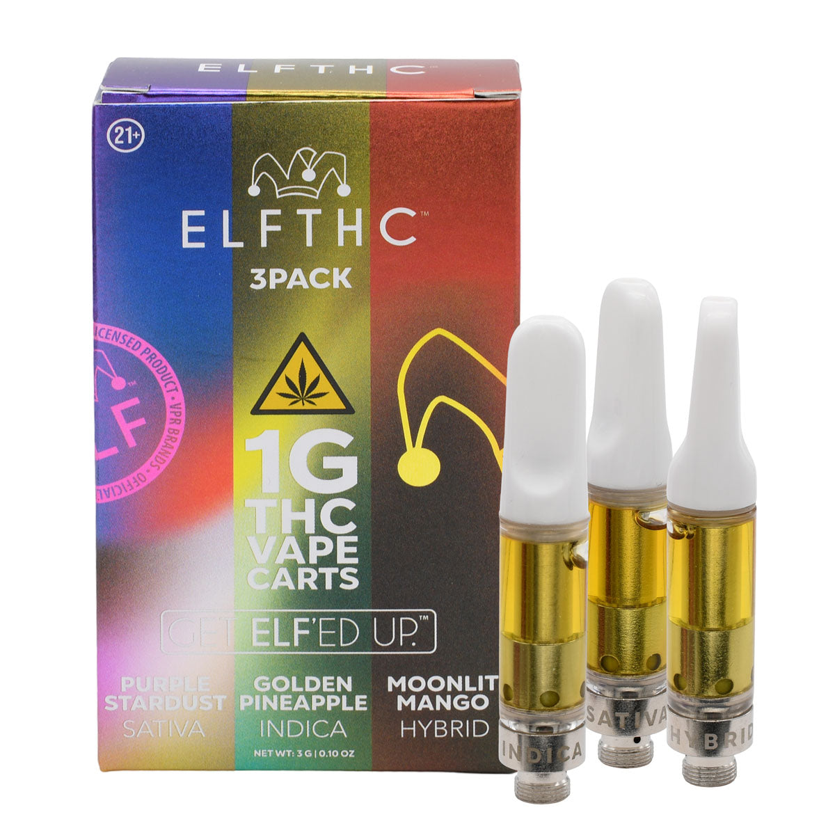 Elf THC Three 1G Oil Carts Combo 5 PACK