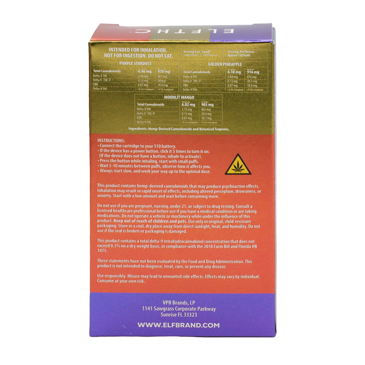 Elf THC Three 1G Oil Carts Combo 5 PACK