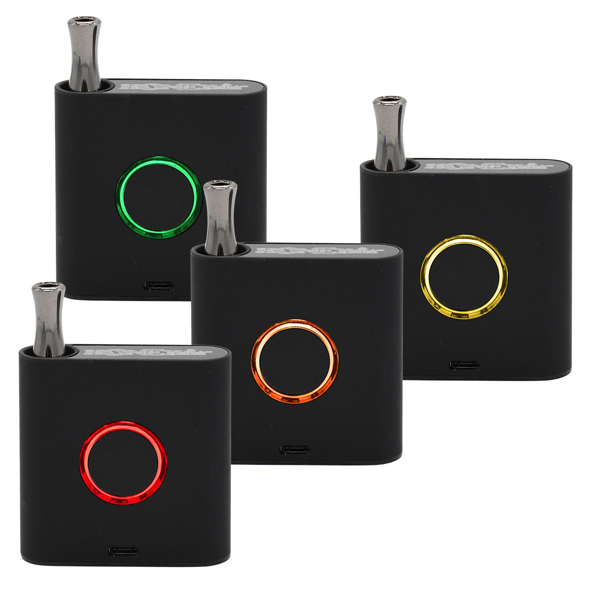 Aerobee Nano Cart Vape: 4 Power Settings 2.5V (Green), 3.0V (Yellow), 3.5 (Orange) and 4.0V (Red)