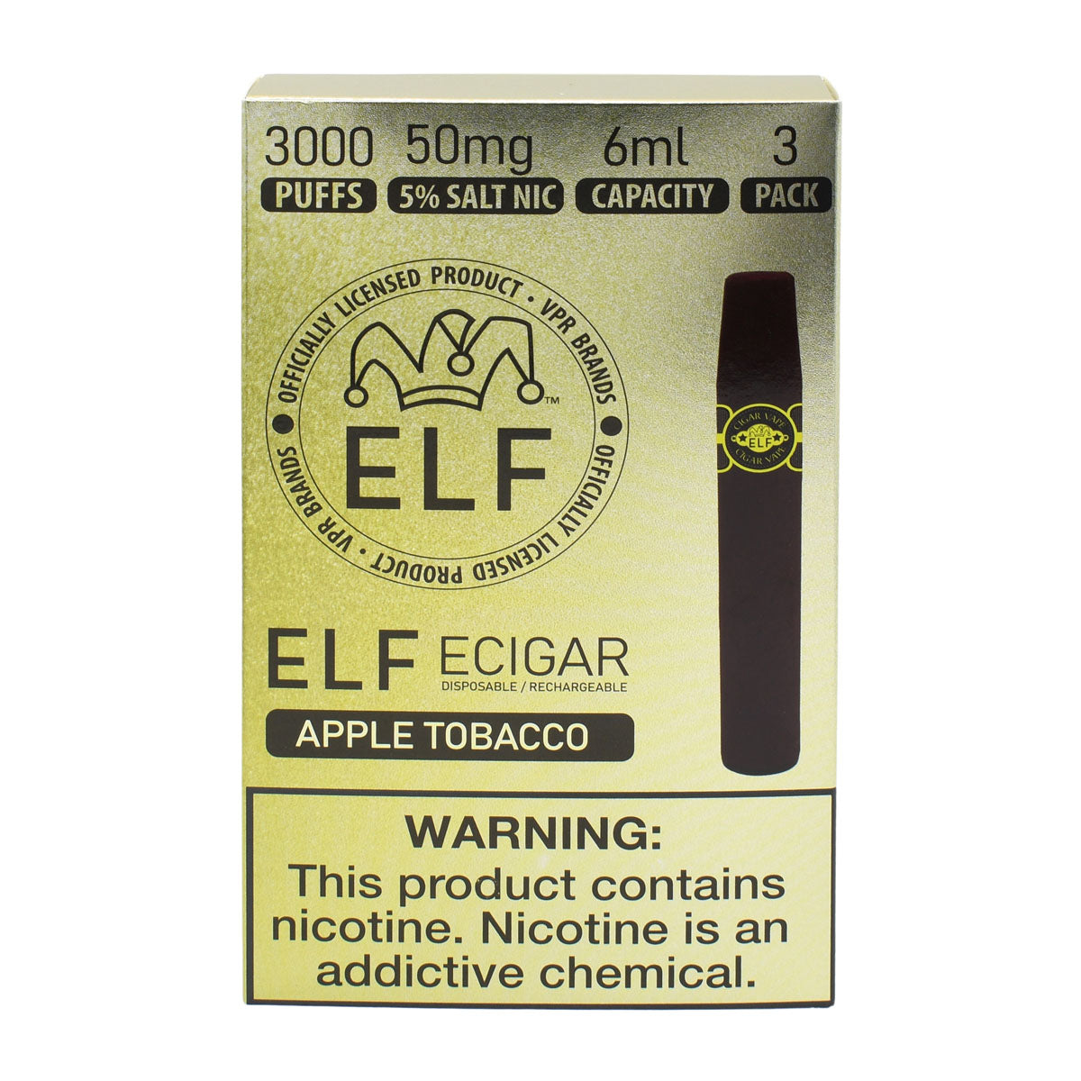Apple Tobacco - Elf Cigar Vape Disposable - 15PCS POP