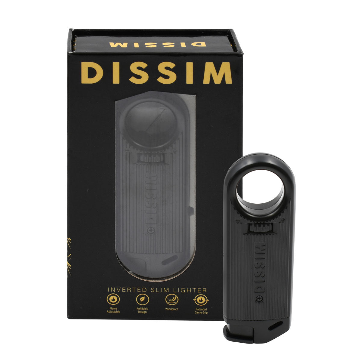 Dissim Slim Butane Metal Lighter (Soft Flame)