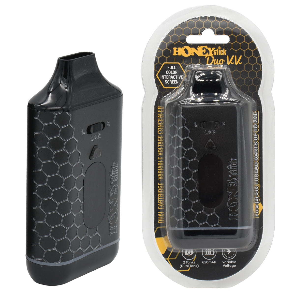Black side / in packaging slip Honeystick DUO VV Cart Pen