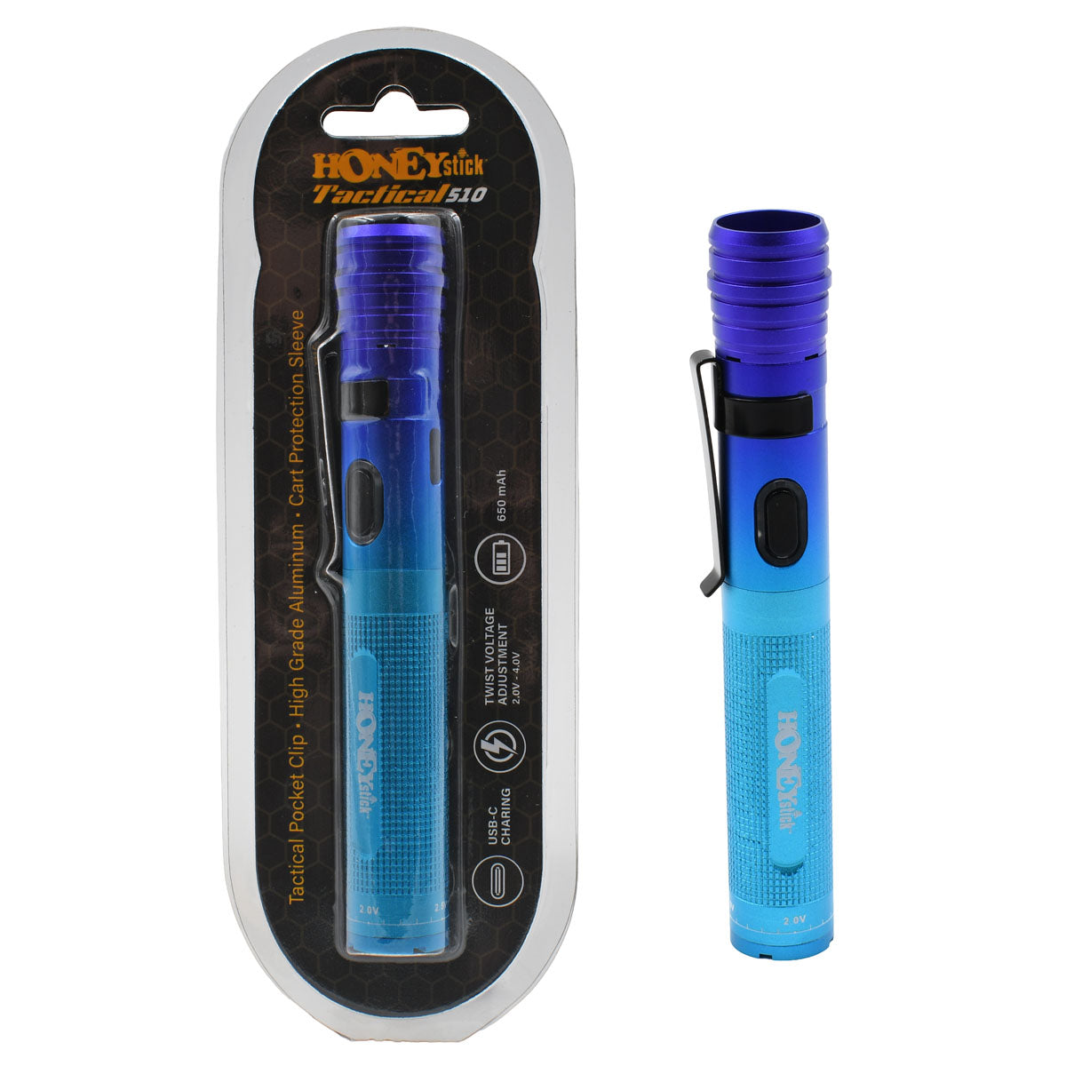 Tactical 510 Twist VV Vape Battery - 15PCS
