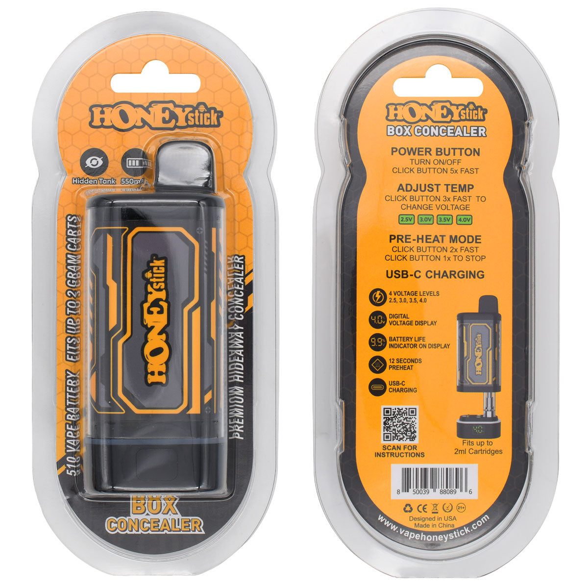 HoneyStick BOX Cart Pen Battery 15PCS POP