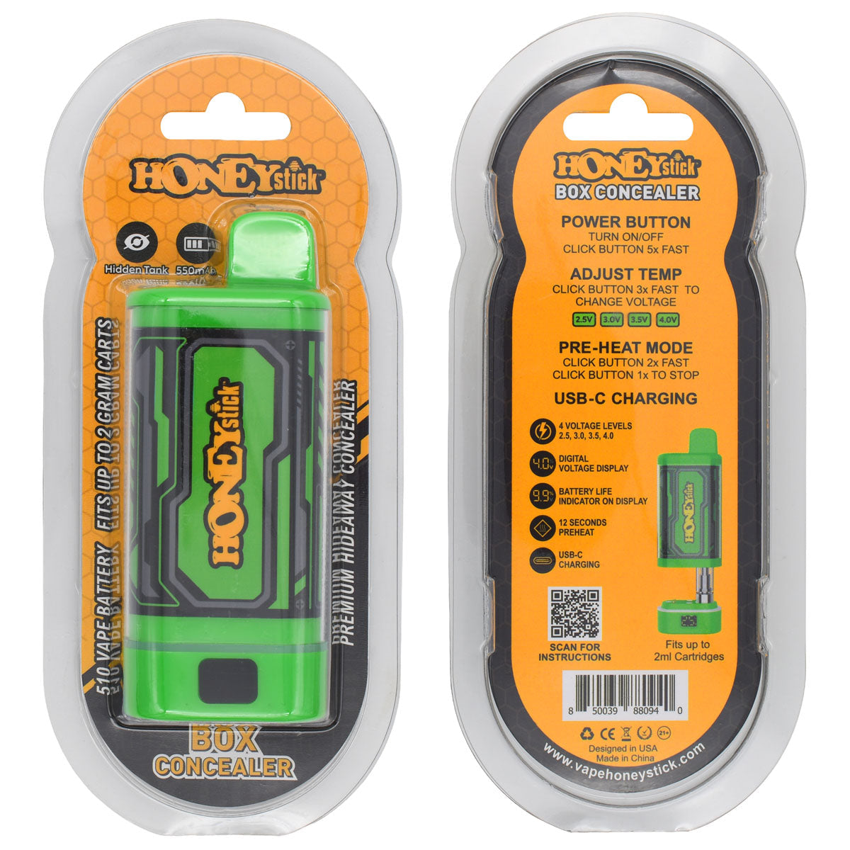 HoneyStick BOX Cart Pen Battery 15PCS POP