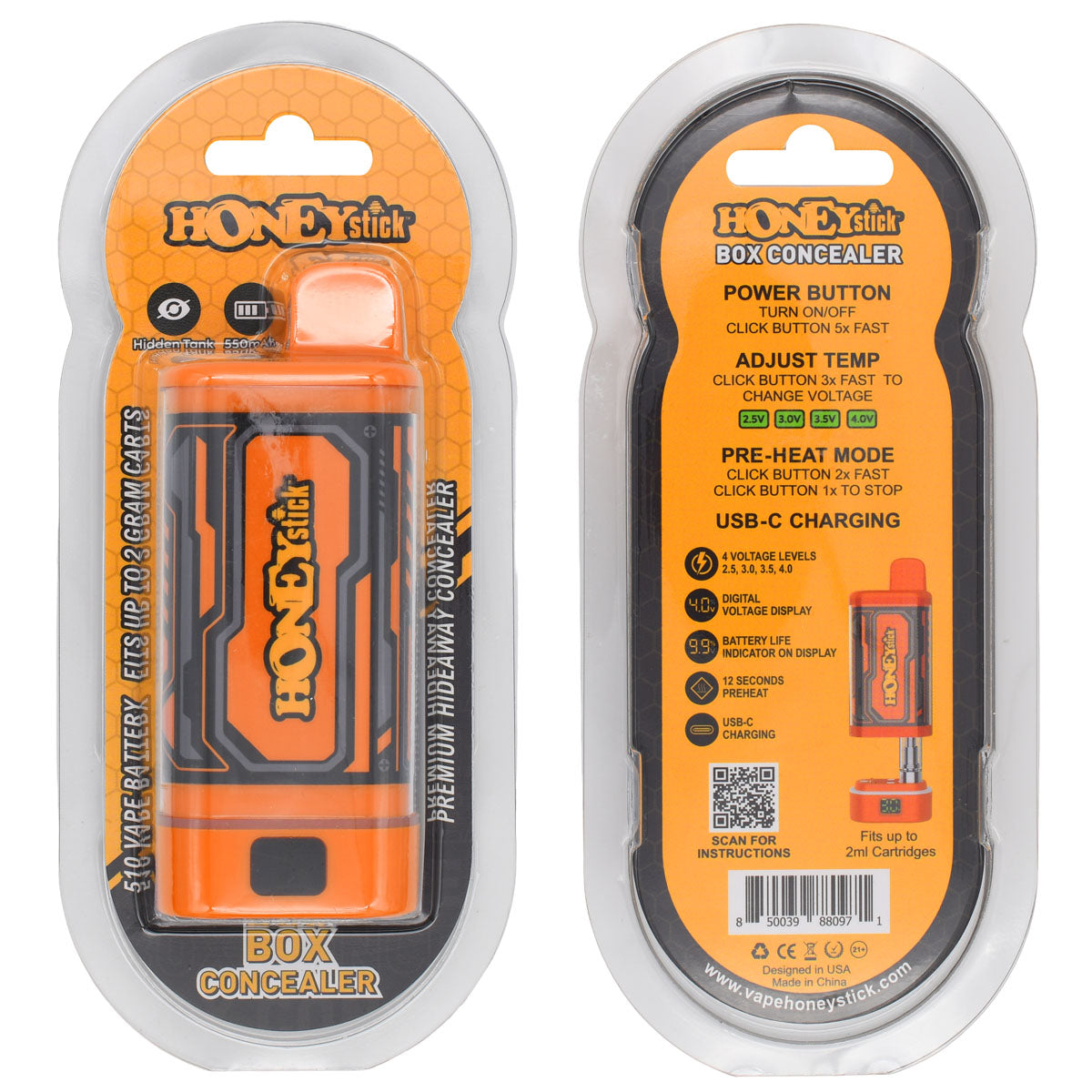 HoneyStick BOX Cart Pen Battery 15PCS POP