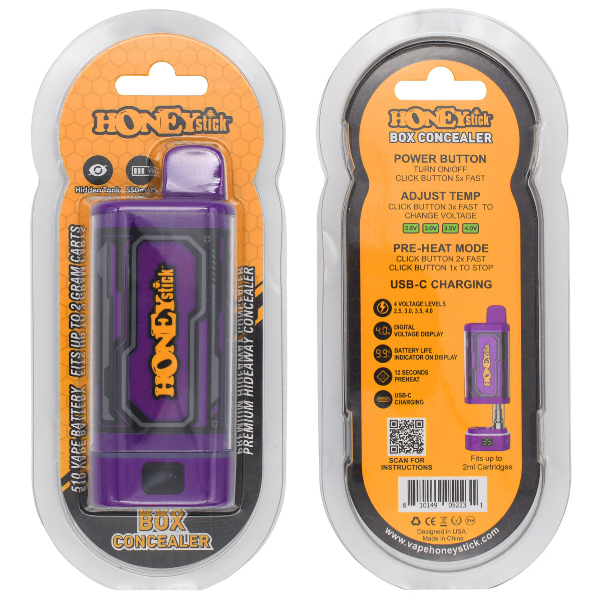 HoneyStick BOX Cart Pen Battery 15PCS POP