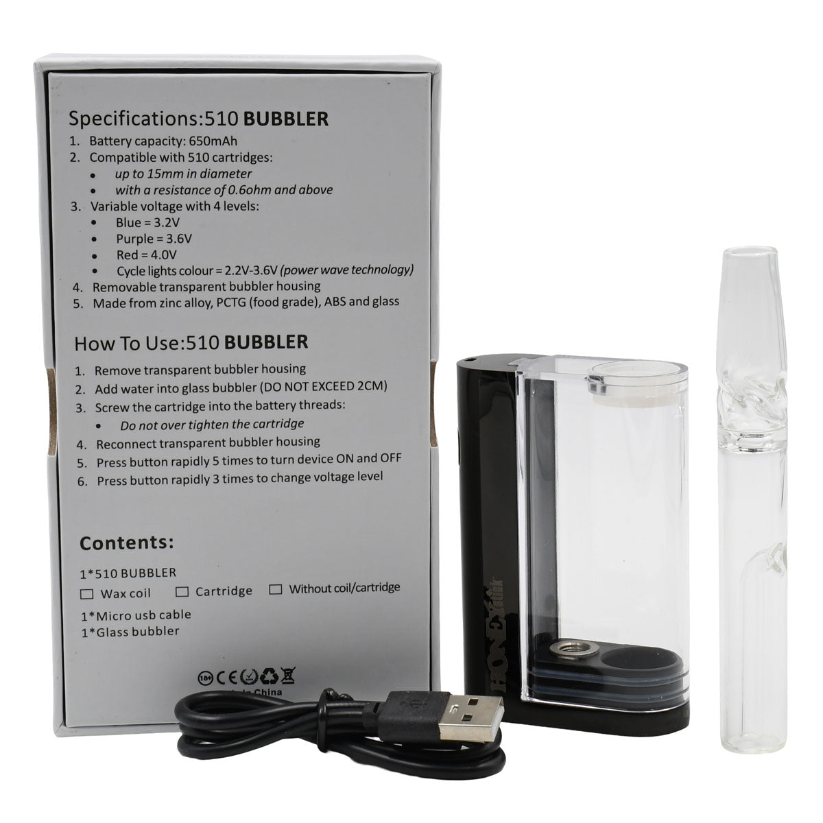 510 Bubbler Vape Pen for Carts