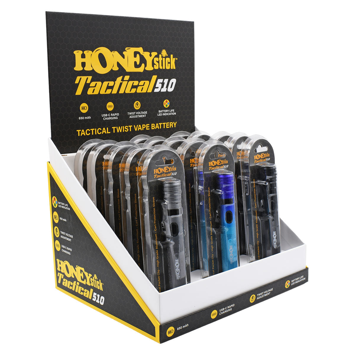 Display POP 15pc 510 Tactical Vape Battery