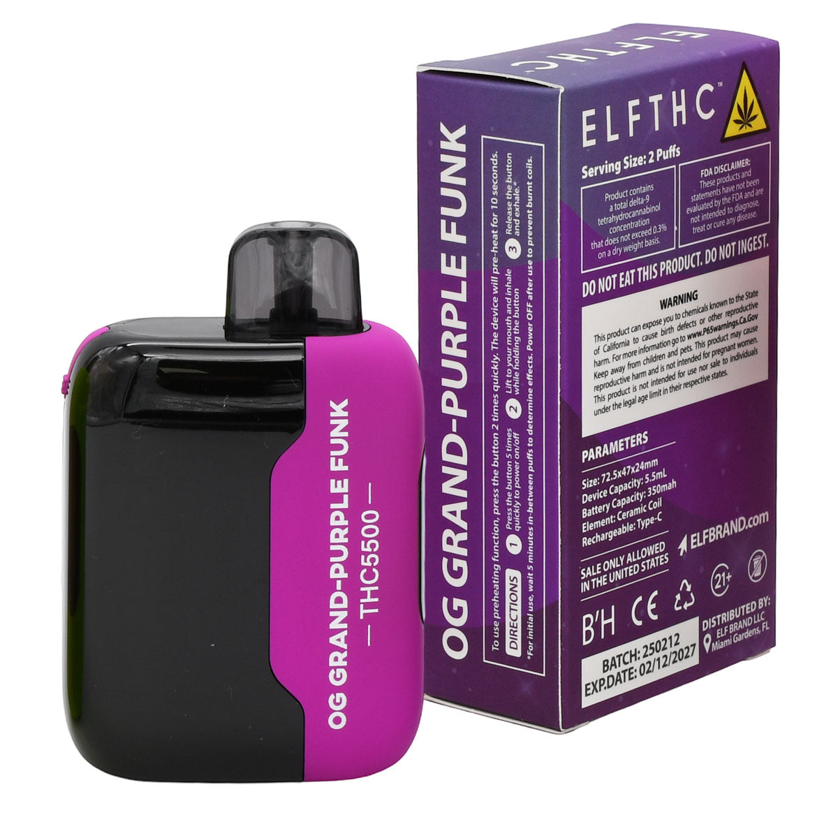 Elf THC Vape 5500 - 5 PACK