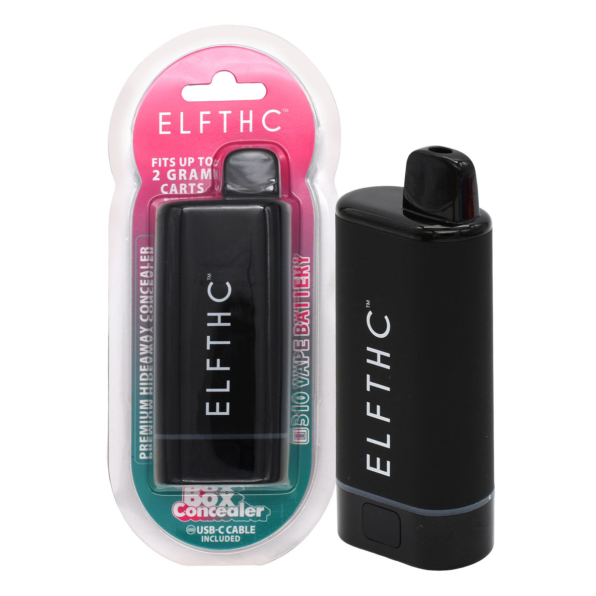 Elf THC Cartridge Battery Packaging - Black