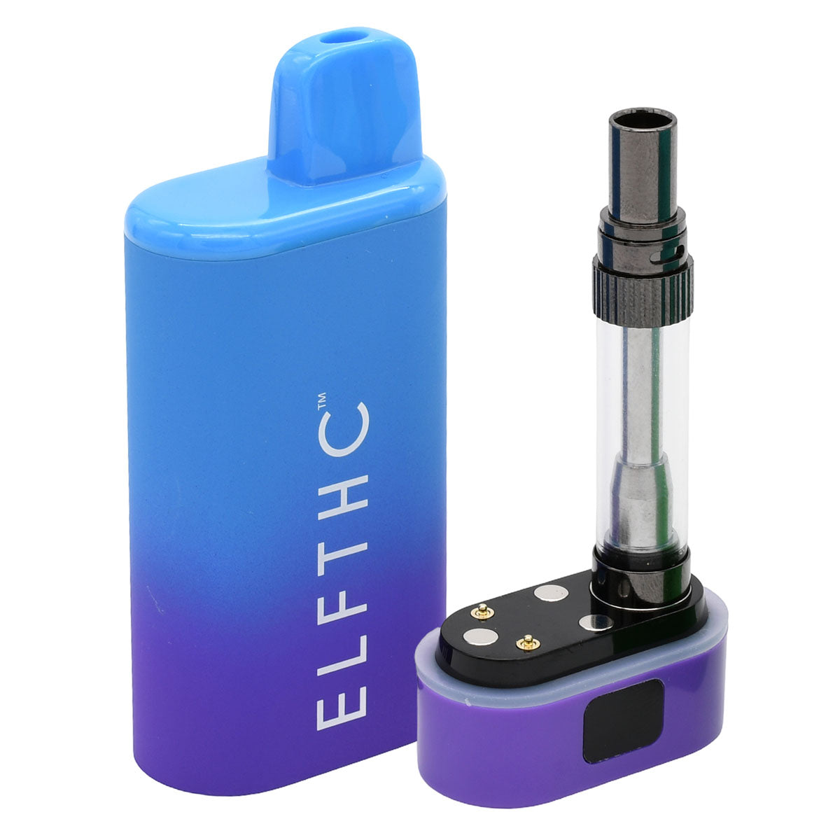 Elf THC Cartridge Battery Open - Blue / Purple