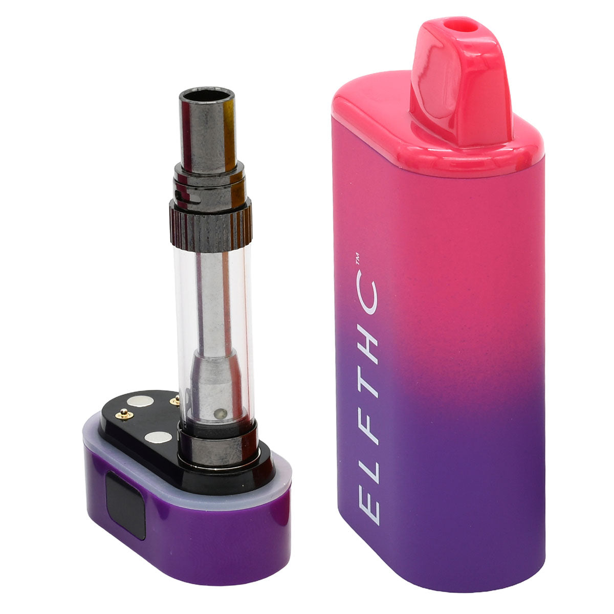 Elf THC Cartridge Battery Open - Red / Purple
