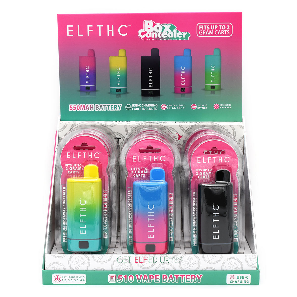Elf THC Cartridge Battery 15PC POP