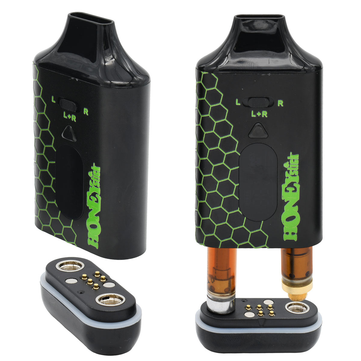 Green open Honeystick DUO VV Cart Pen