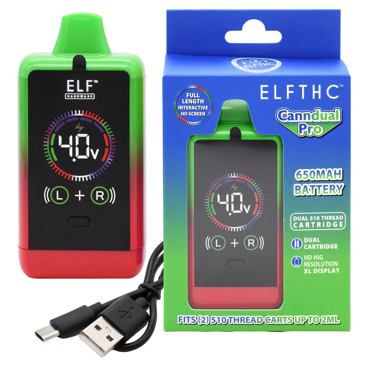 Elf Canndual Pro Dual Cart Vape Battery 5 PCS Brick