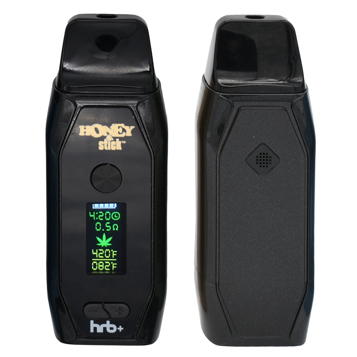 Front and Back, Black Option of HoneyStick HRB+ Vaporizer