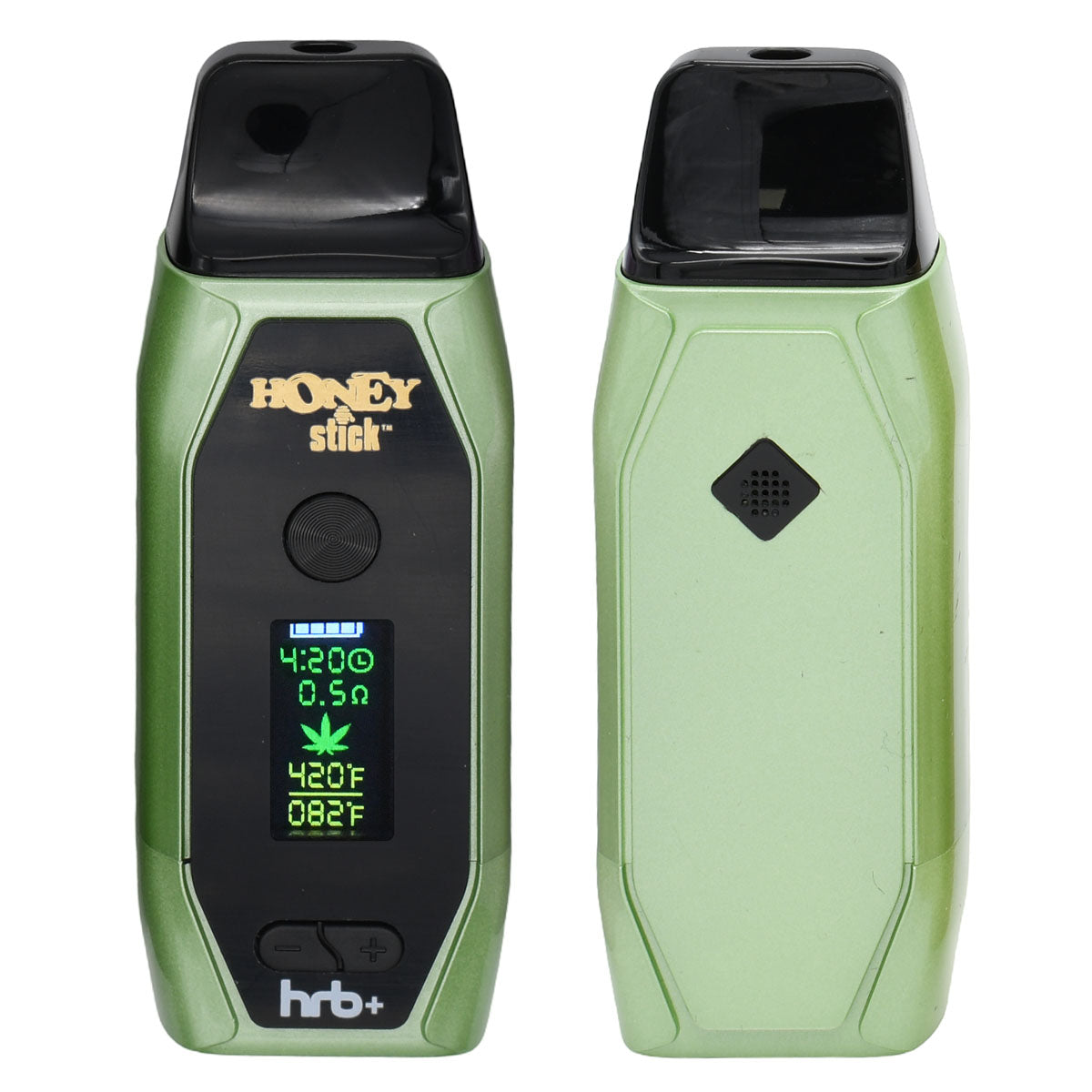 Front and Back, Green Option of HoneyStick HRB+ Vaporizer