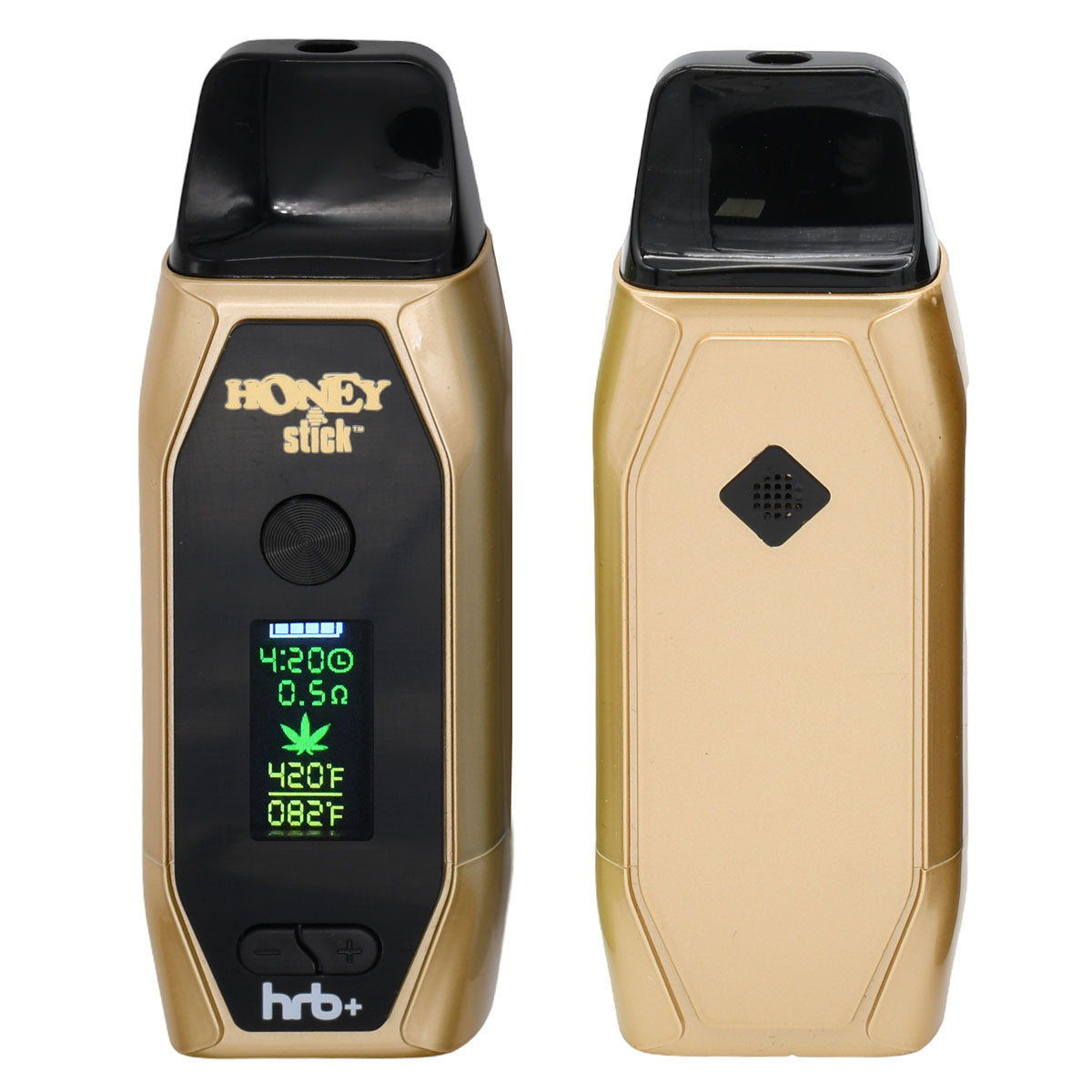 Front and Back, Yellow Option of HoneyStick HRB+ Vaporizer