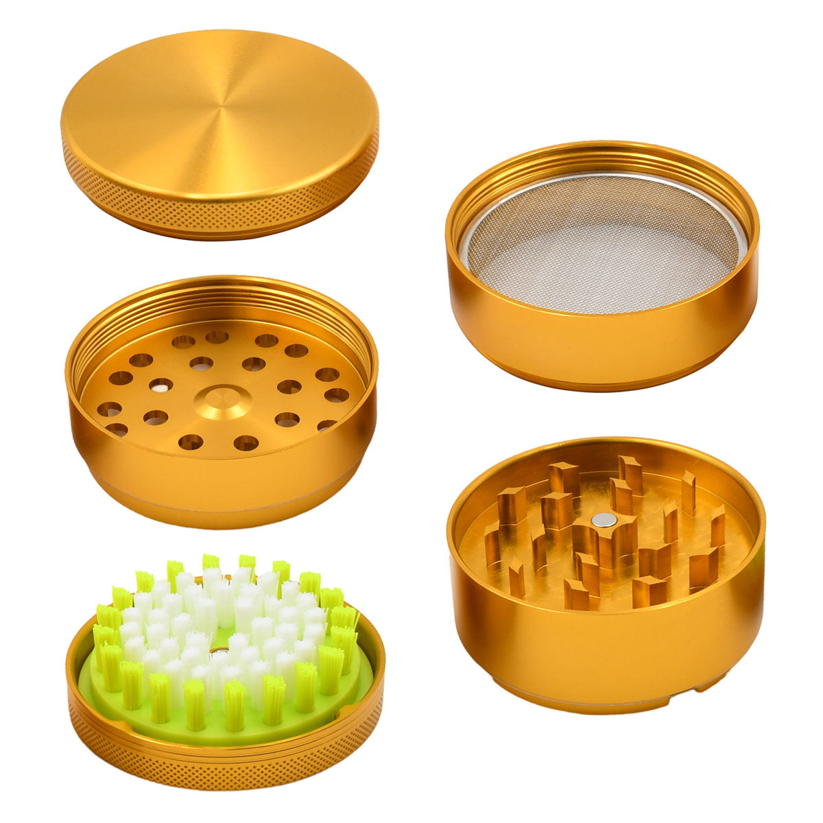 5PCS Herb Grinder - Kief Sweeper (POP 6 units)