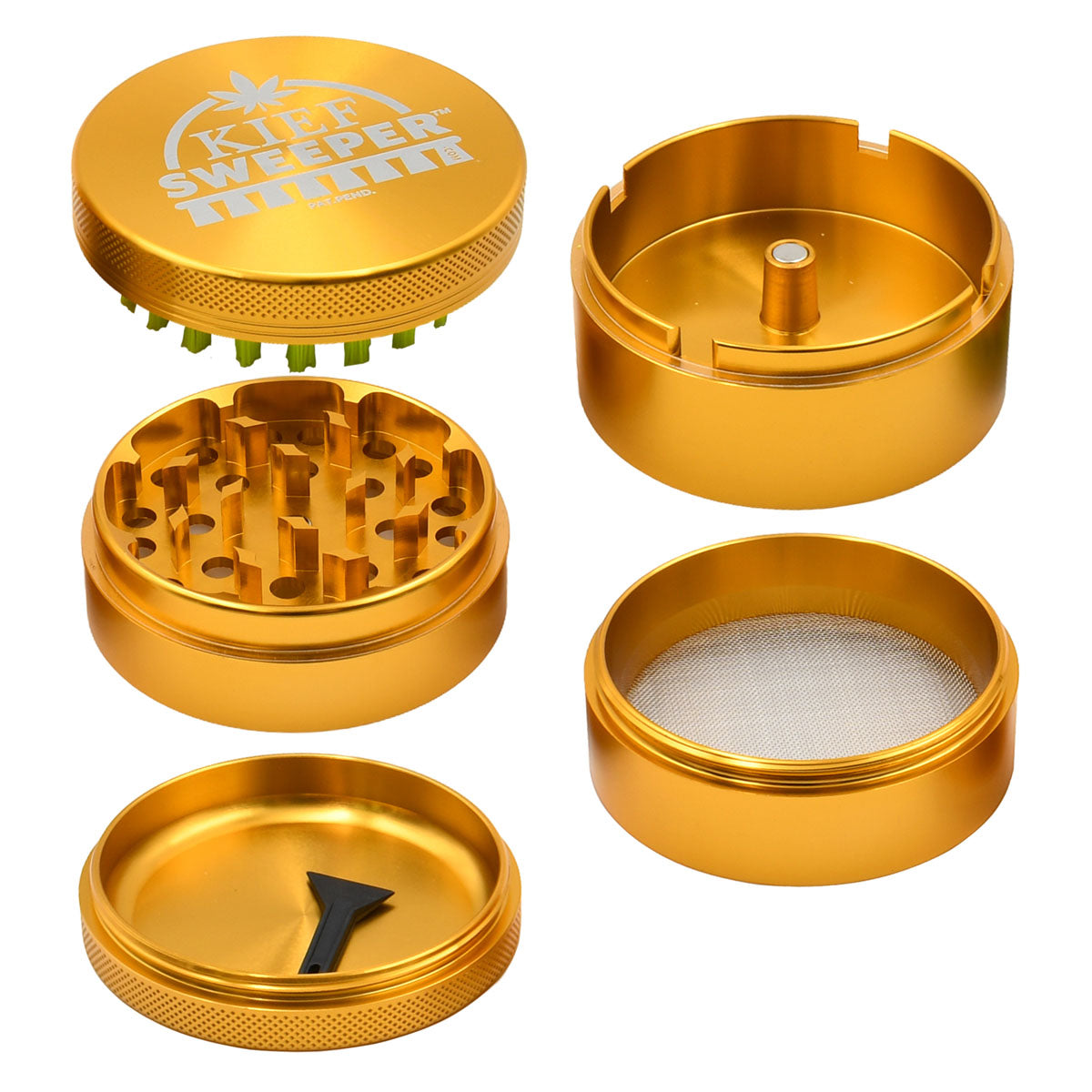 5PCS Herb Grinder - Kief Sweeper (POP 6 units)