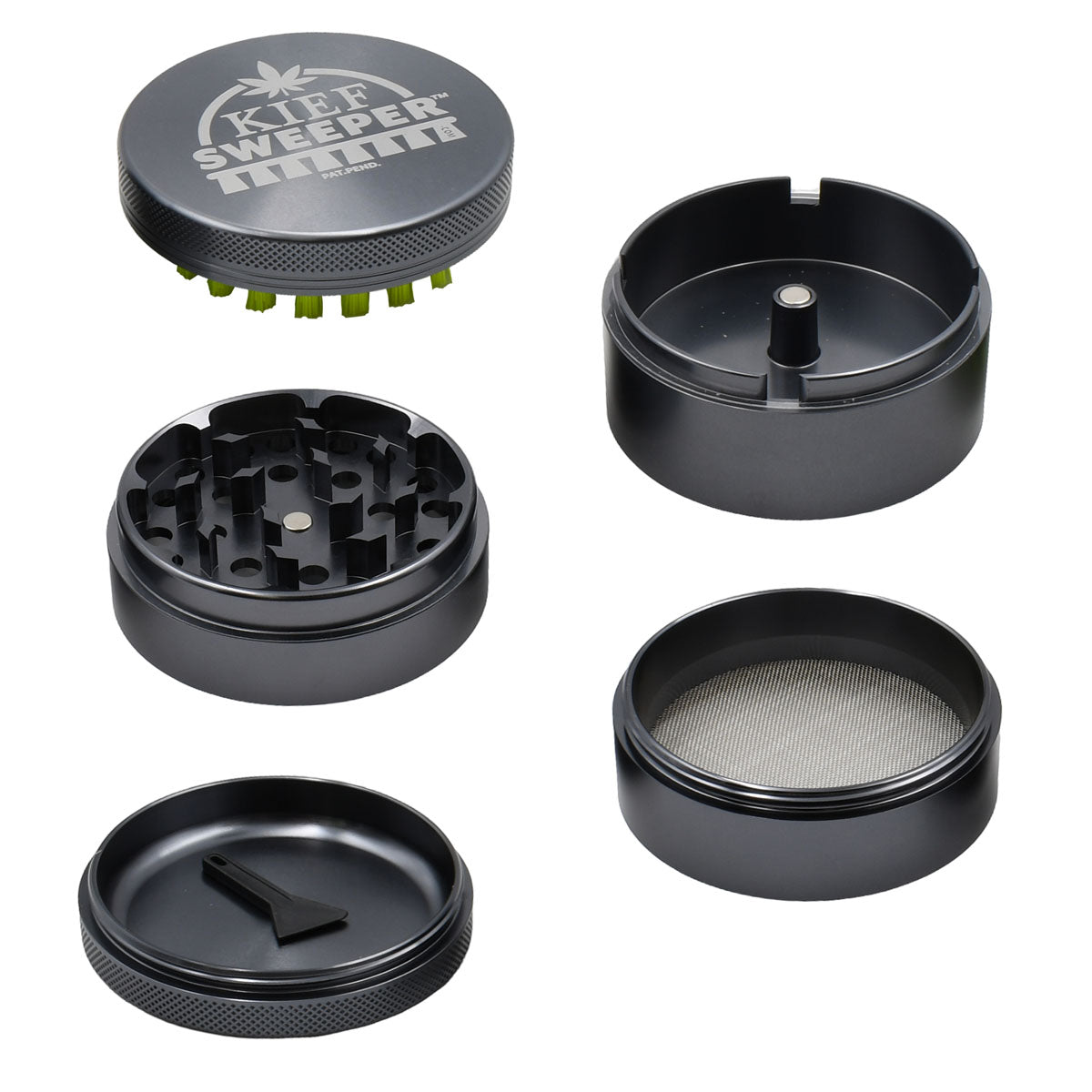 5PCS Herb Grinder - Kief Sweeper (POP 6 units)