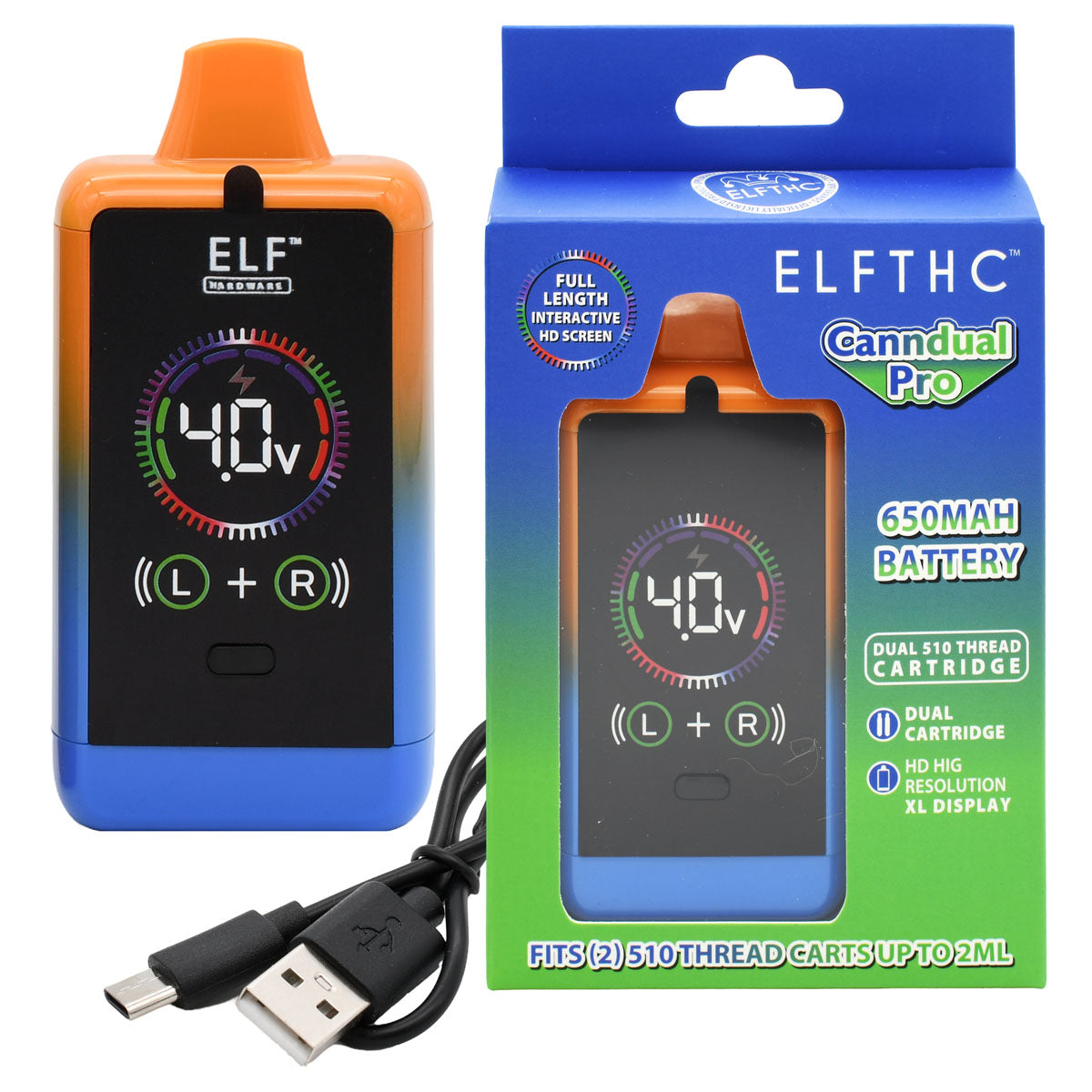 Elf Canndual Pro Dual Cart Vape Battery 5 PCS Brick
