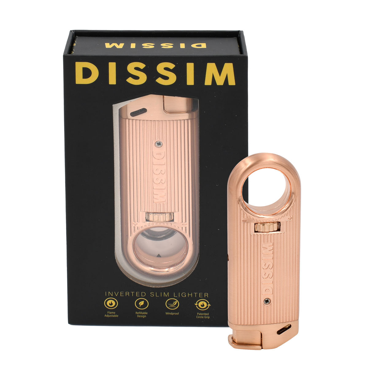 Dissim Slim Butane Metal Lighter (Soft Flame)