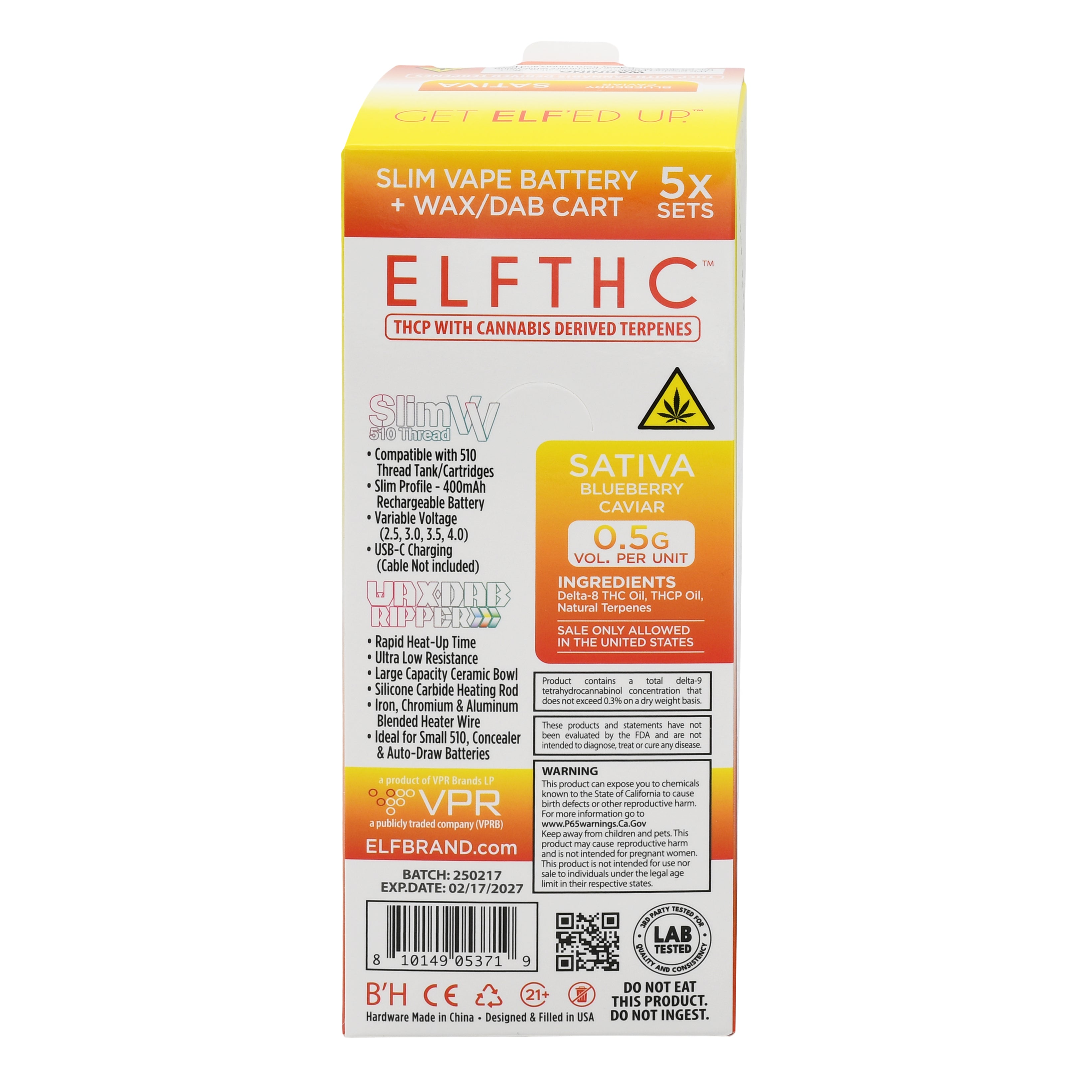 Elf THC Slim VV Dab Pen - 5 PACK