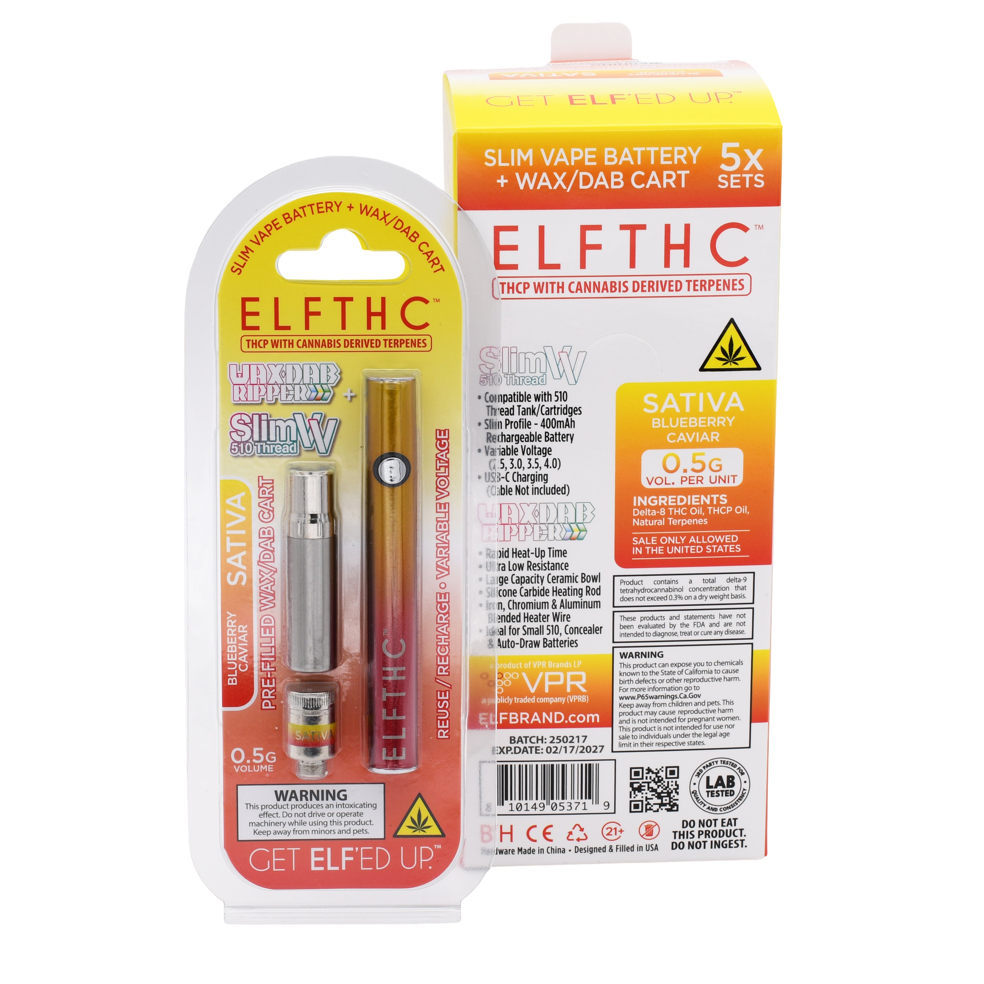 Elf THC Slim VV Dab Pen - 5 PACK