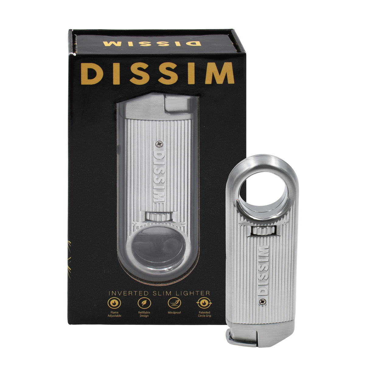 Dissim Slim Butane Metal Lighter (Soft Flame)