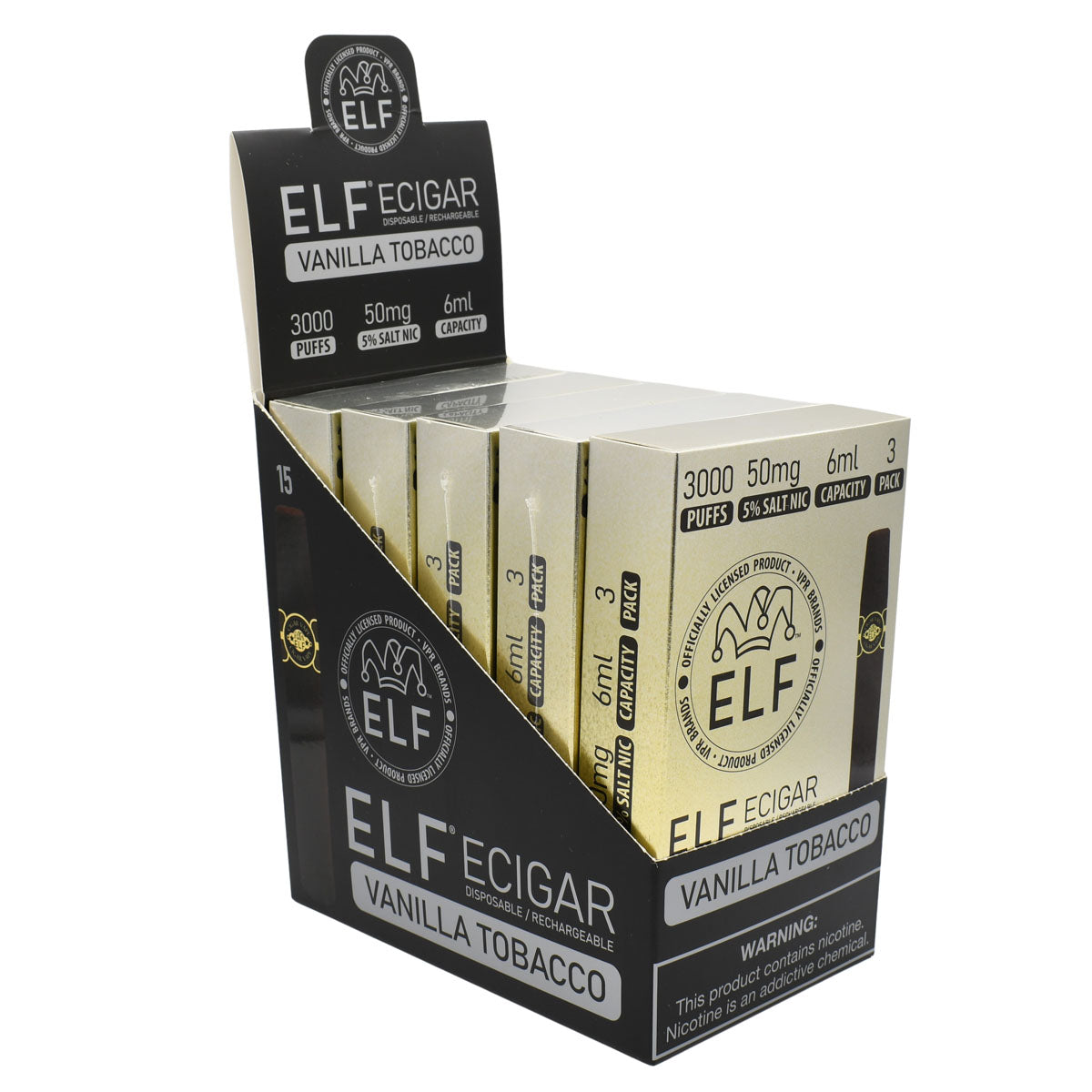 Vanilla Tobacco - Elf Cigar Vape Disposable - 15PCS POP