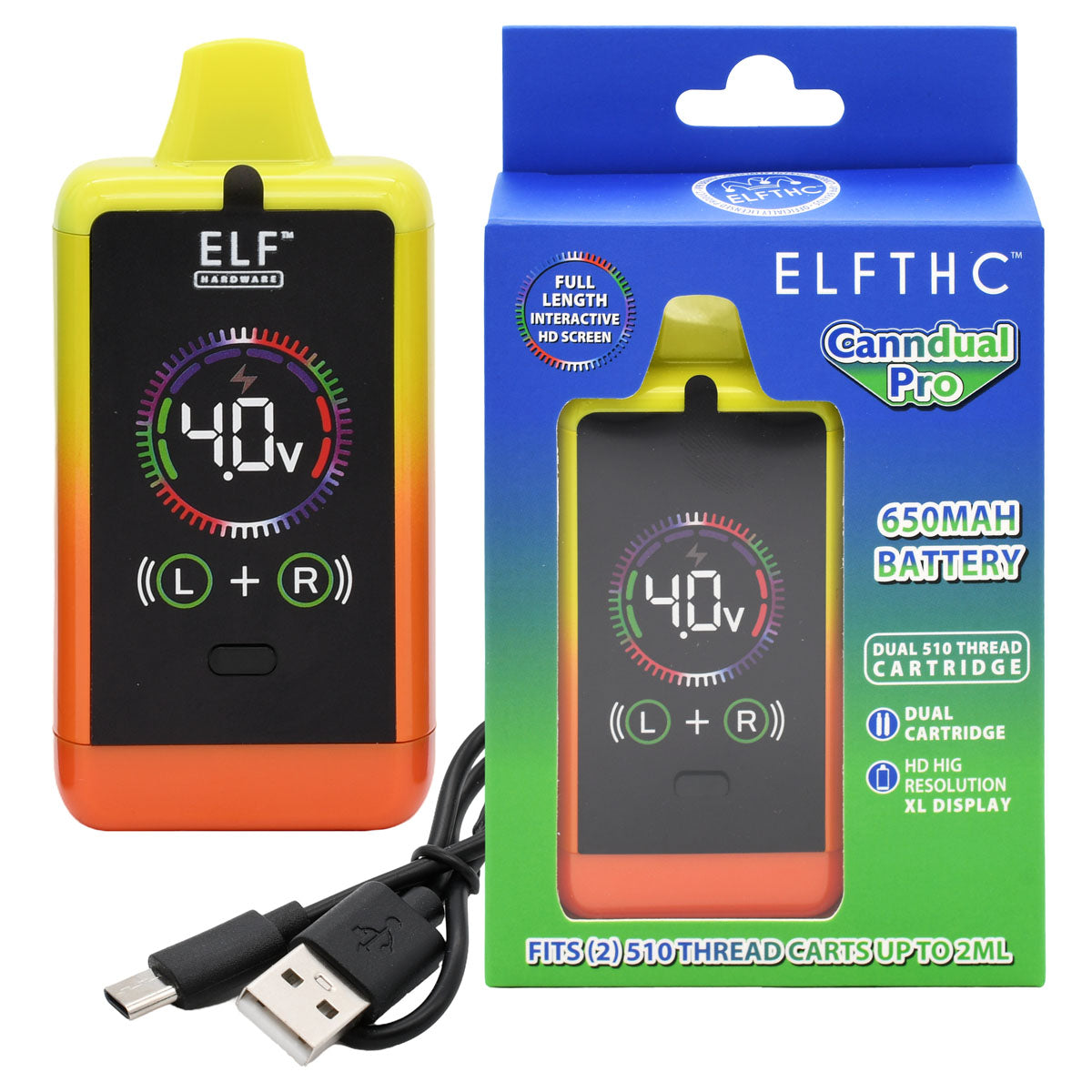 Elf Canndual Pro Dual Cart Vape Battery 5 PCS Brick